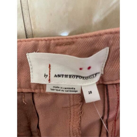 Anthropologie Pink Lyocell Scout Tapered Slim Pants Size 28 - Picture 5 of 6